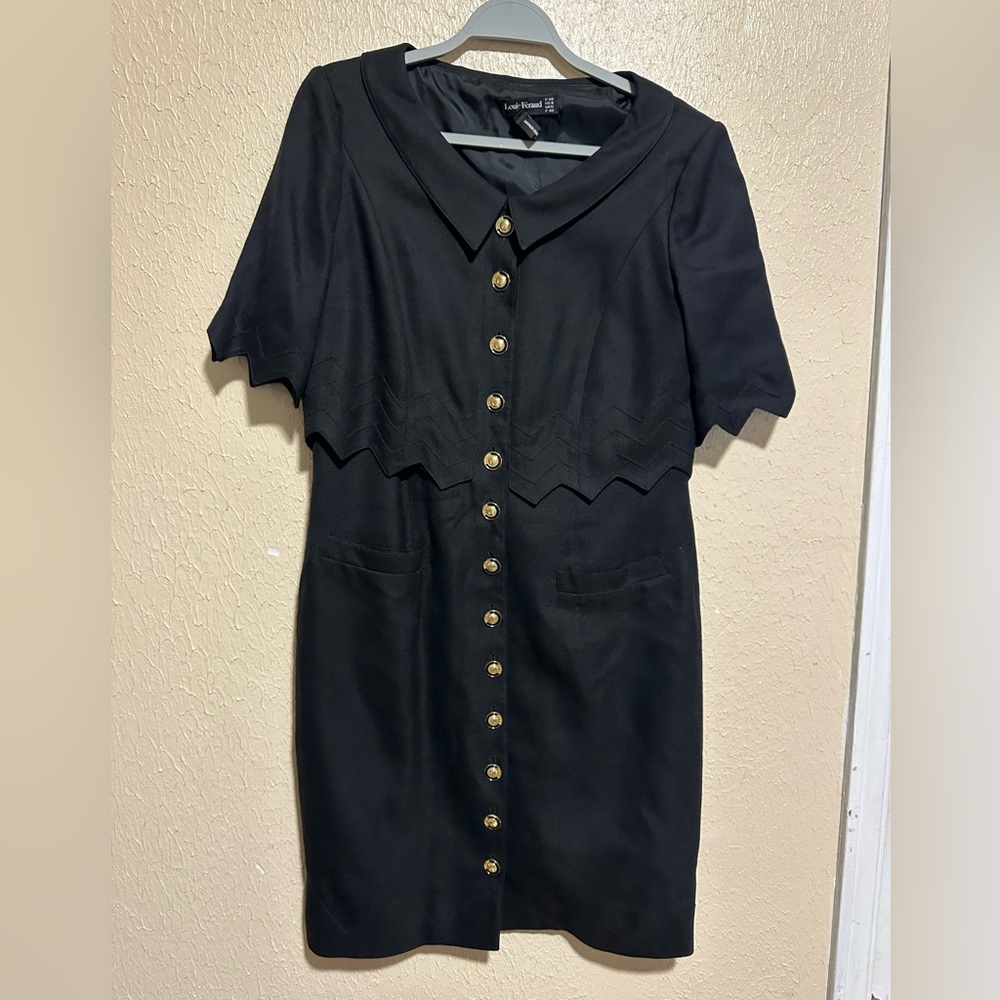 Vintage Louis‎ Feraud Dress Size 8 Button Down